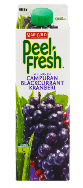 Marigold Peel Fresh Blackcurrant Juice Carton PNG