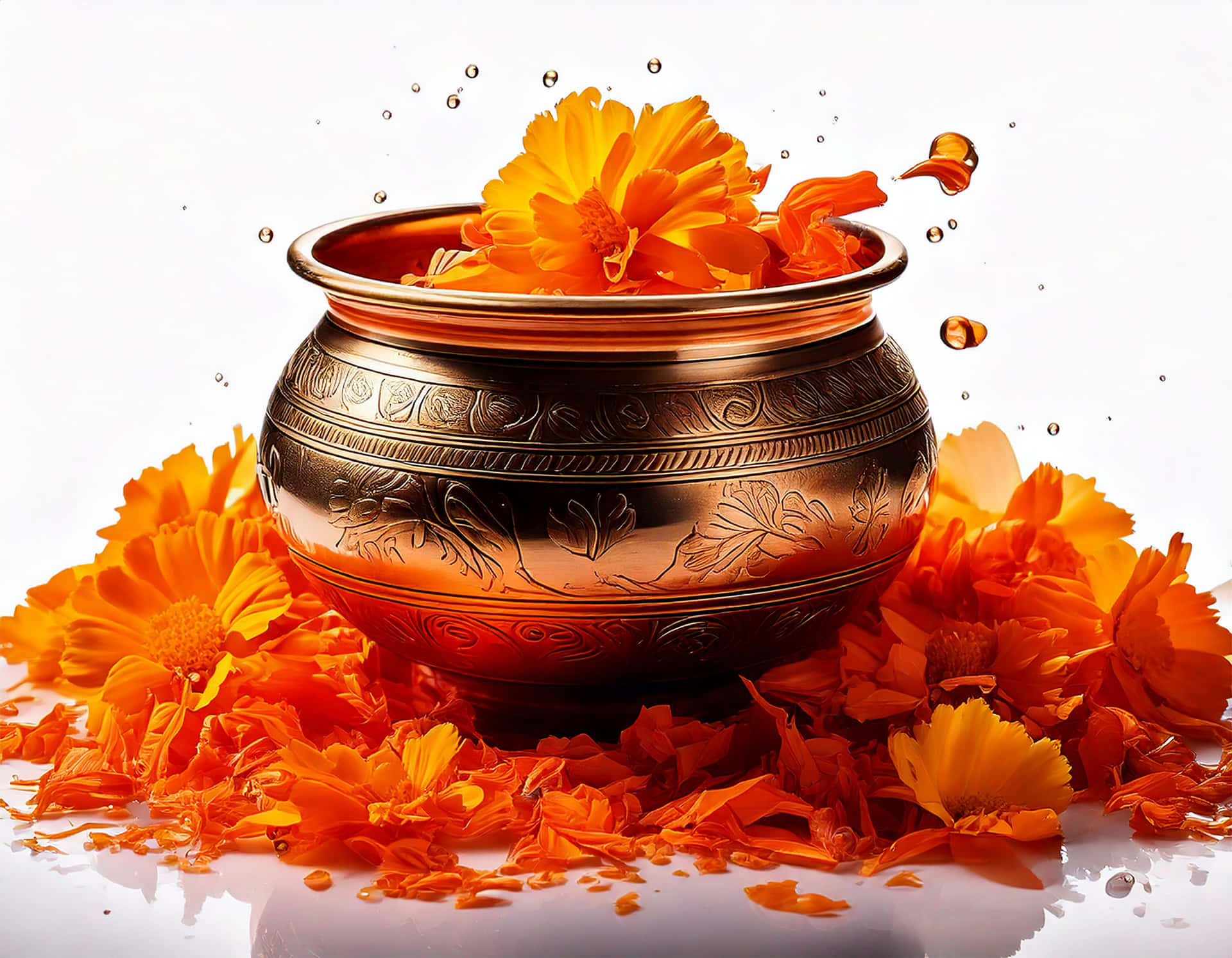 Marigold Petals Wallpaper