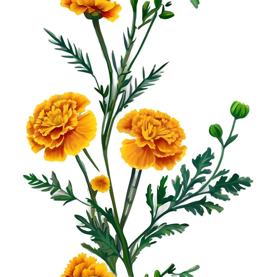 Download Marigold Seamless Pattern Png 10 | Wallpapers.com