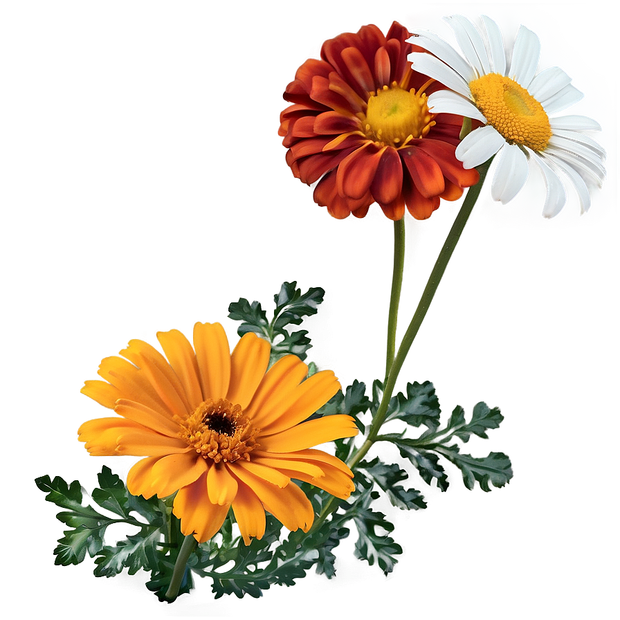 Marigolds And Daisies Png Ciy62 PNG