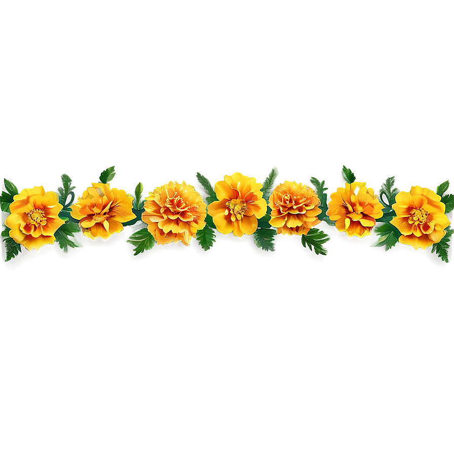 Marigolds Garland Png 10 PNG