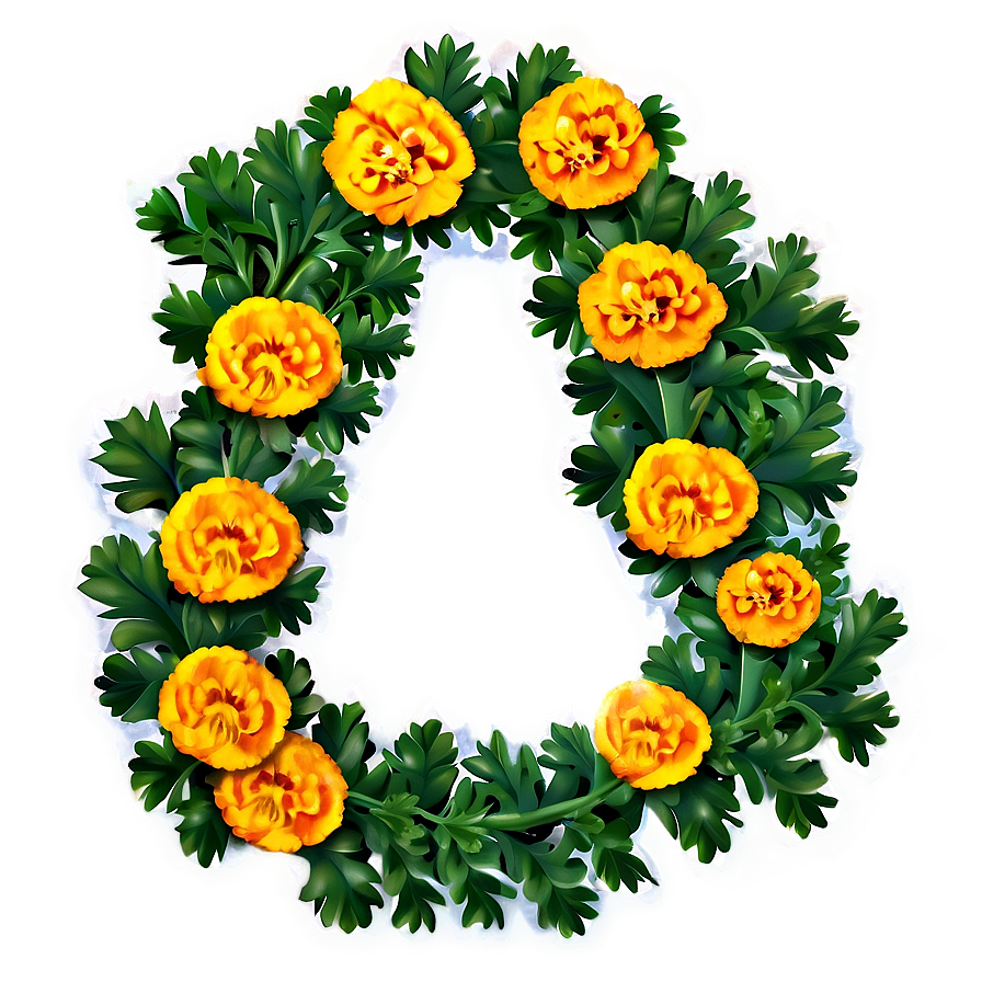 Marigolds Garland Png Knp36 PNG