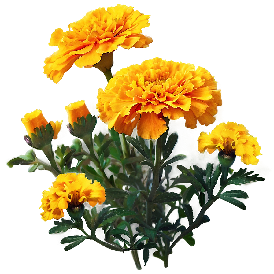 Marigolds In Landscape Png Tke PNG