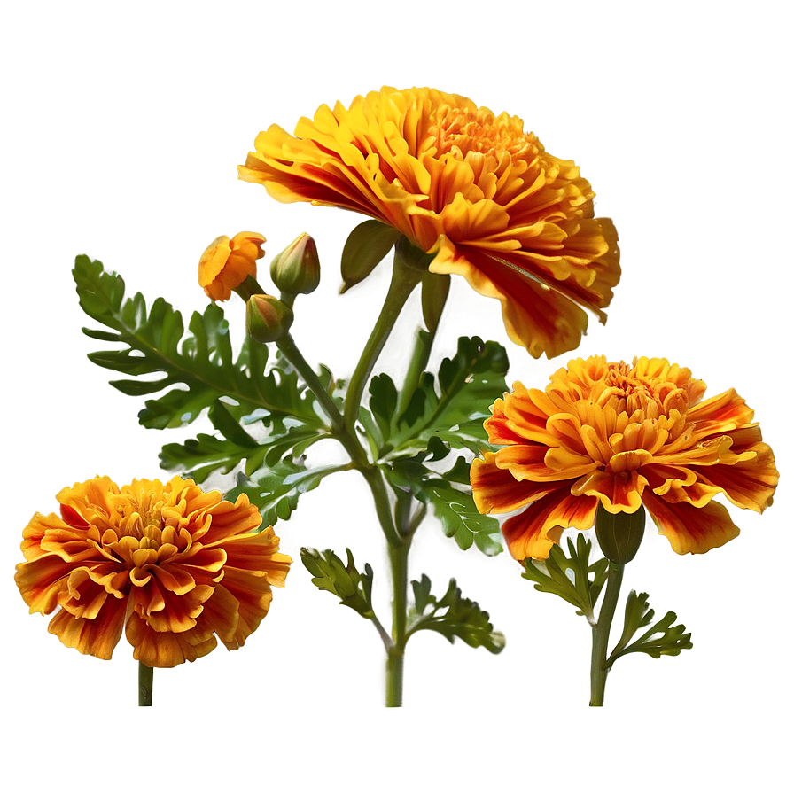 Marigolds In Nature Png Alv PNG