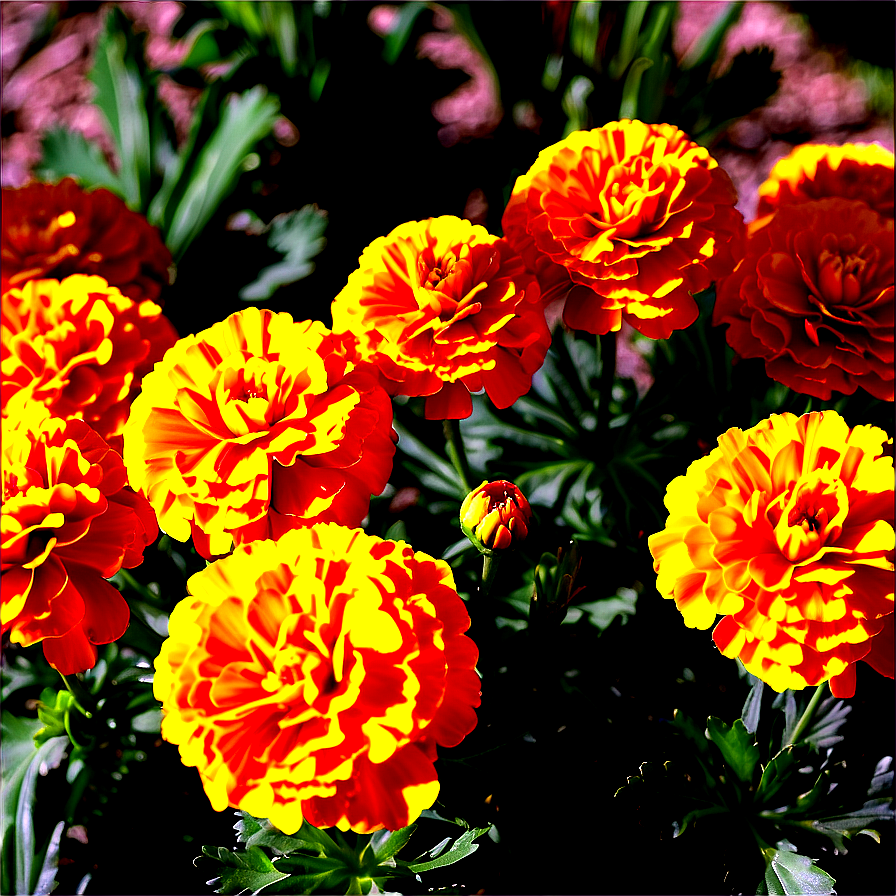 Marigolds In Sunshine Png Avu43 PNG