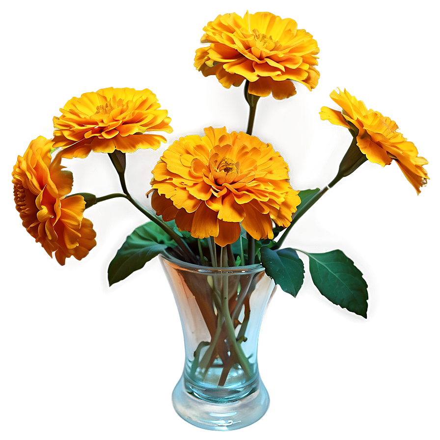 Marigolds In Vase Png Vgf85 PNG