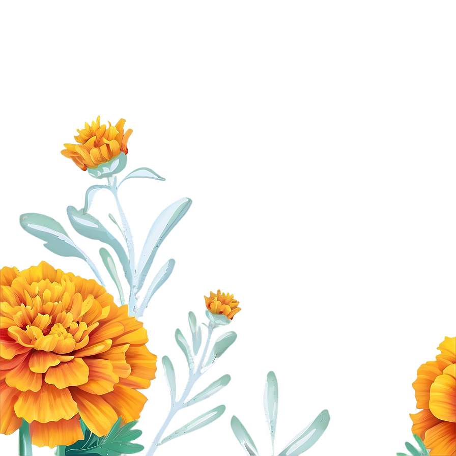 Marigolds Invitation Design Png 75 PNG