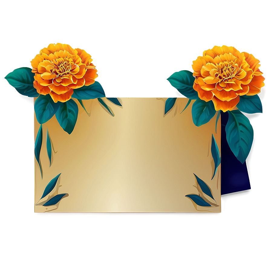 Marigolds Invitation Design Png Dbr21 PNG