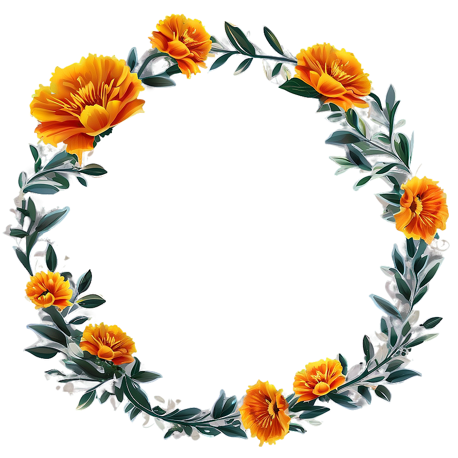 Marigolds Invitation Design Png Kuu73 PNG