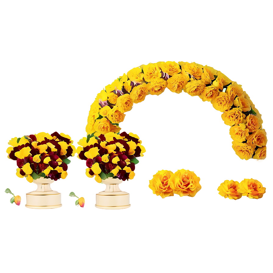 Marigolds Wedding Decor Png Wsk PNG