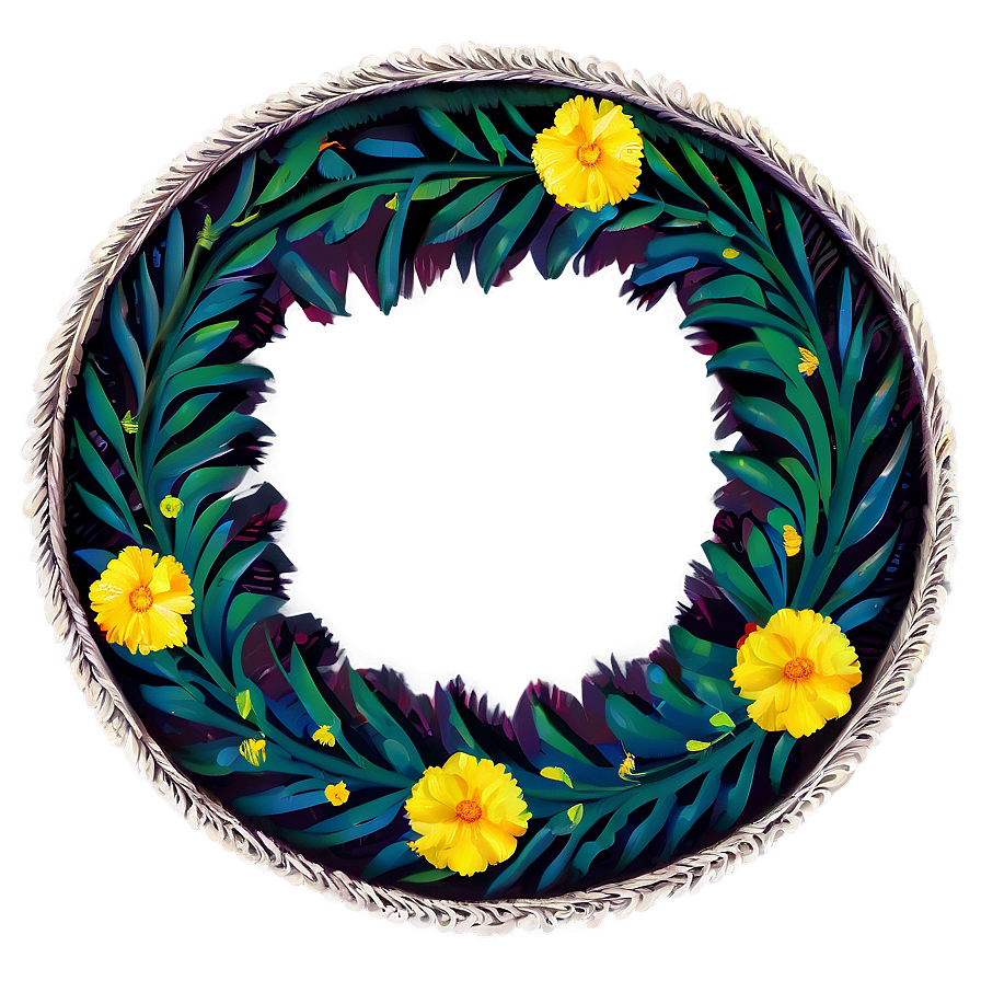 Marigolds Wreath Png Fal PNG