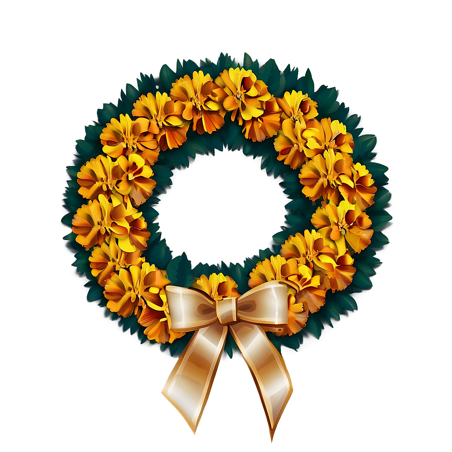 Marigolds Wreath Png Vjw82 PNG