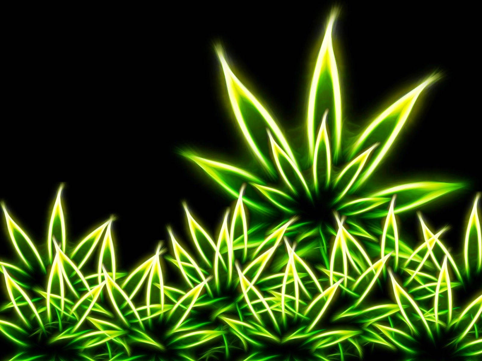 Marijuana Neon Art Wallpaper