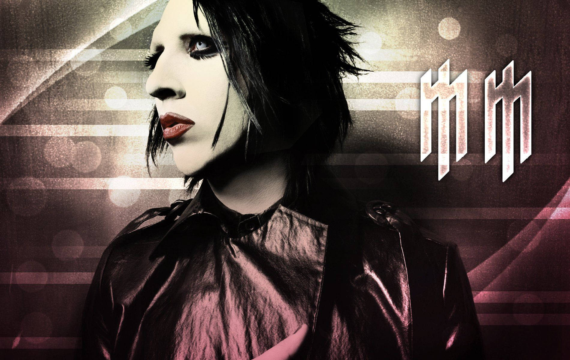Enikonisk Prestation Av Marilyn Manson. Wallpaper
