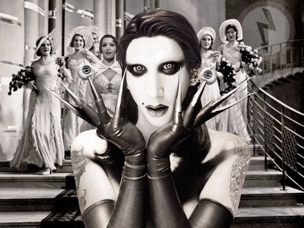 Gotisk Rock Ikon & Shock Rocker Marilyn Manson Tapet Wallpaper