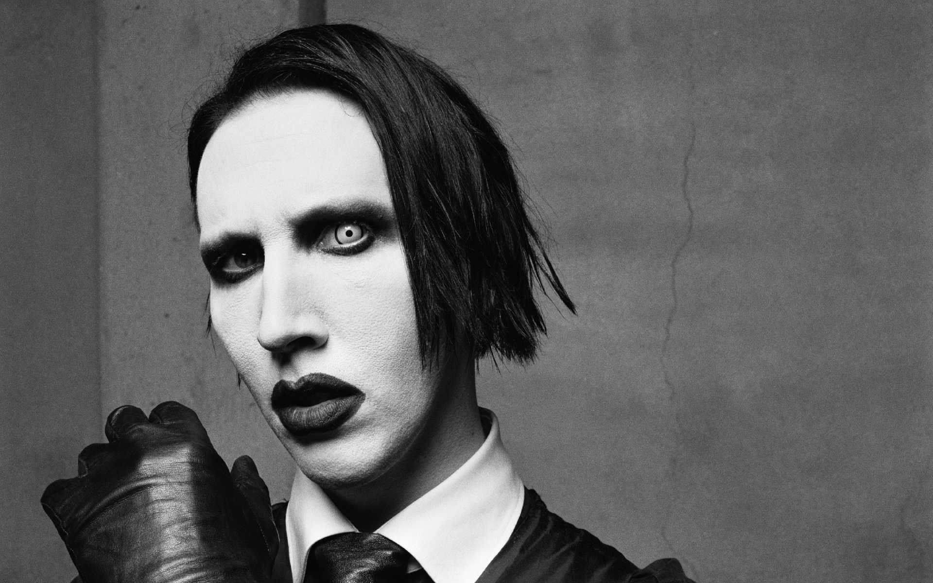 Muren af Shock Rocker Marilyn Manson afgiver en uhyggelig følelse. Wallpaper