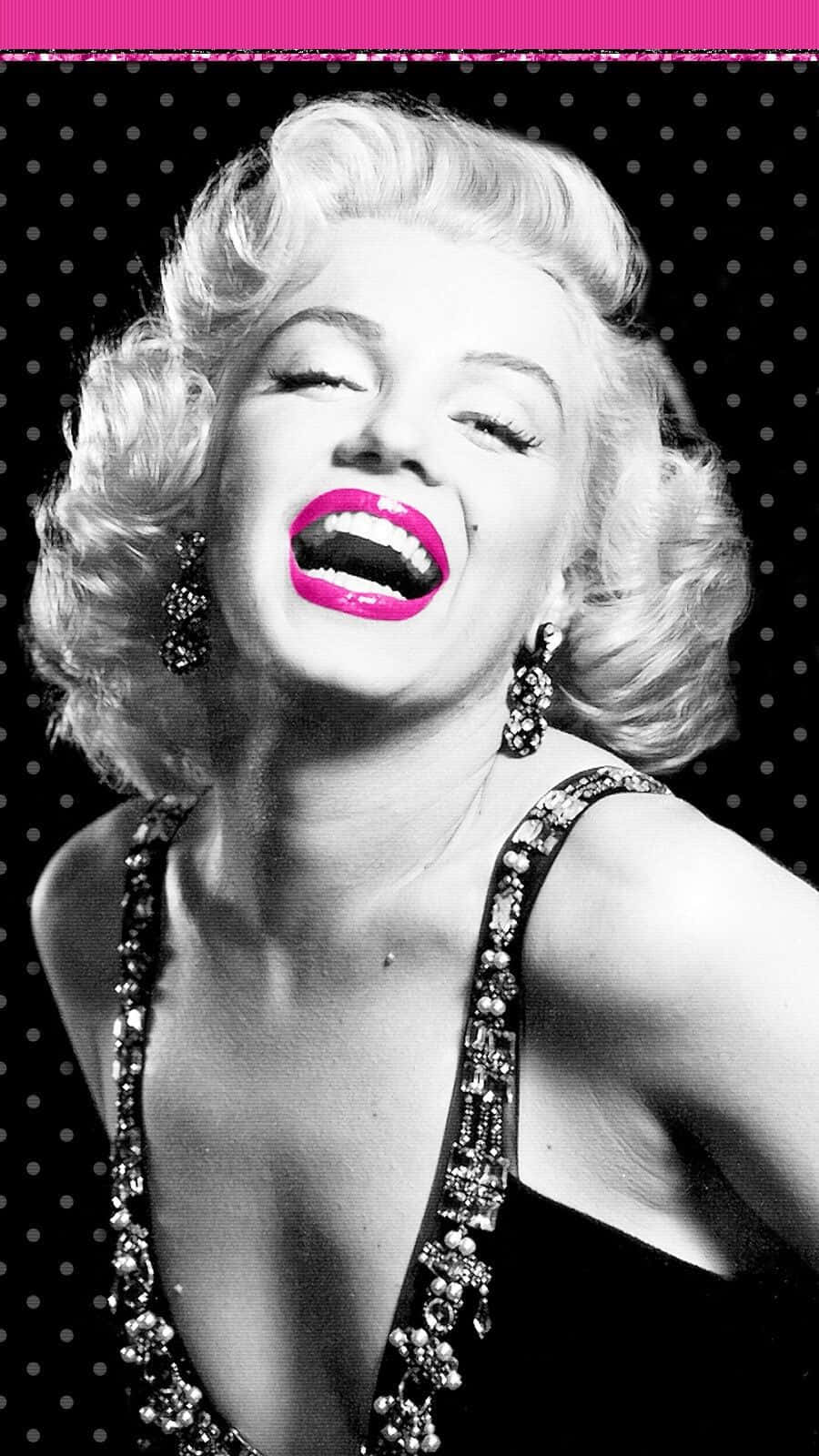 Dieaugen Des Hollywood-icons Marilyn Monroe Zieren Dieses Iphone Wallpaper