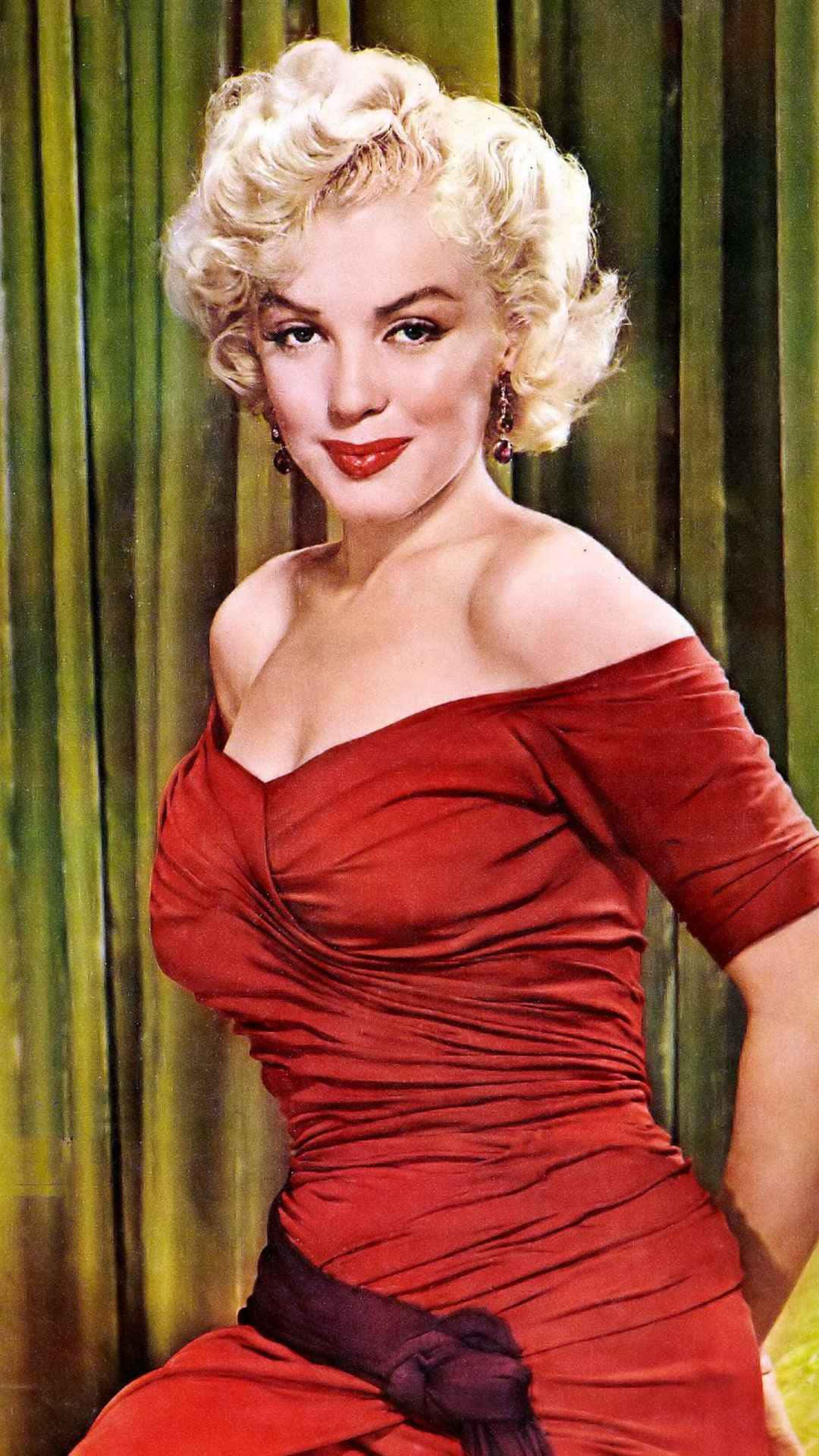 Nyd superstjerne-stilen med Marilyn Monroe Iphone wallpaper. Wallpaper