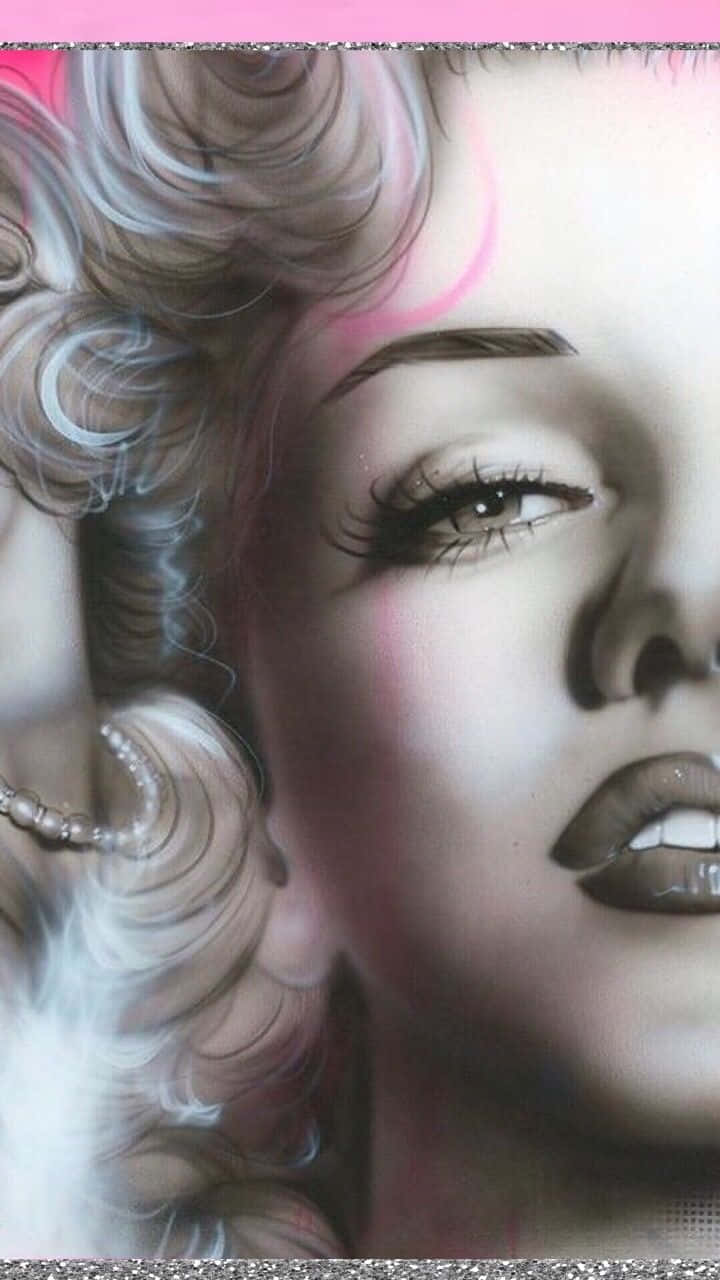 Förgylldin Dag Med Denna Glamorösa Marilyn Monroe Iphone- Bakgrundsbild! Wallpaper