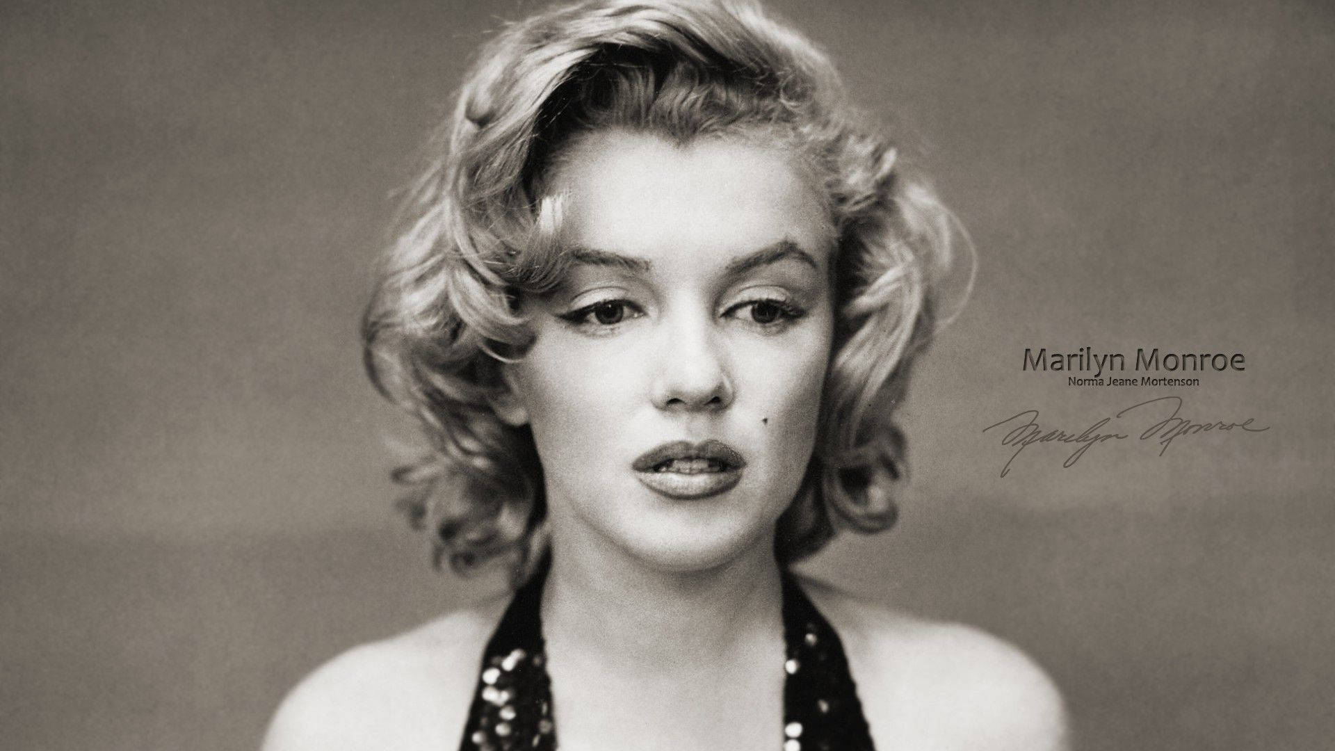 Marilyn Monroe Monochrome Desktop Wallpaper