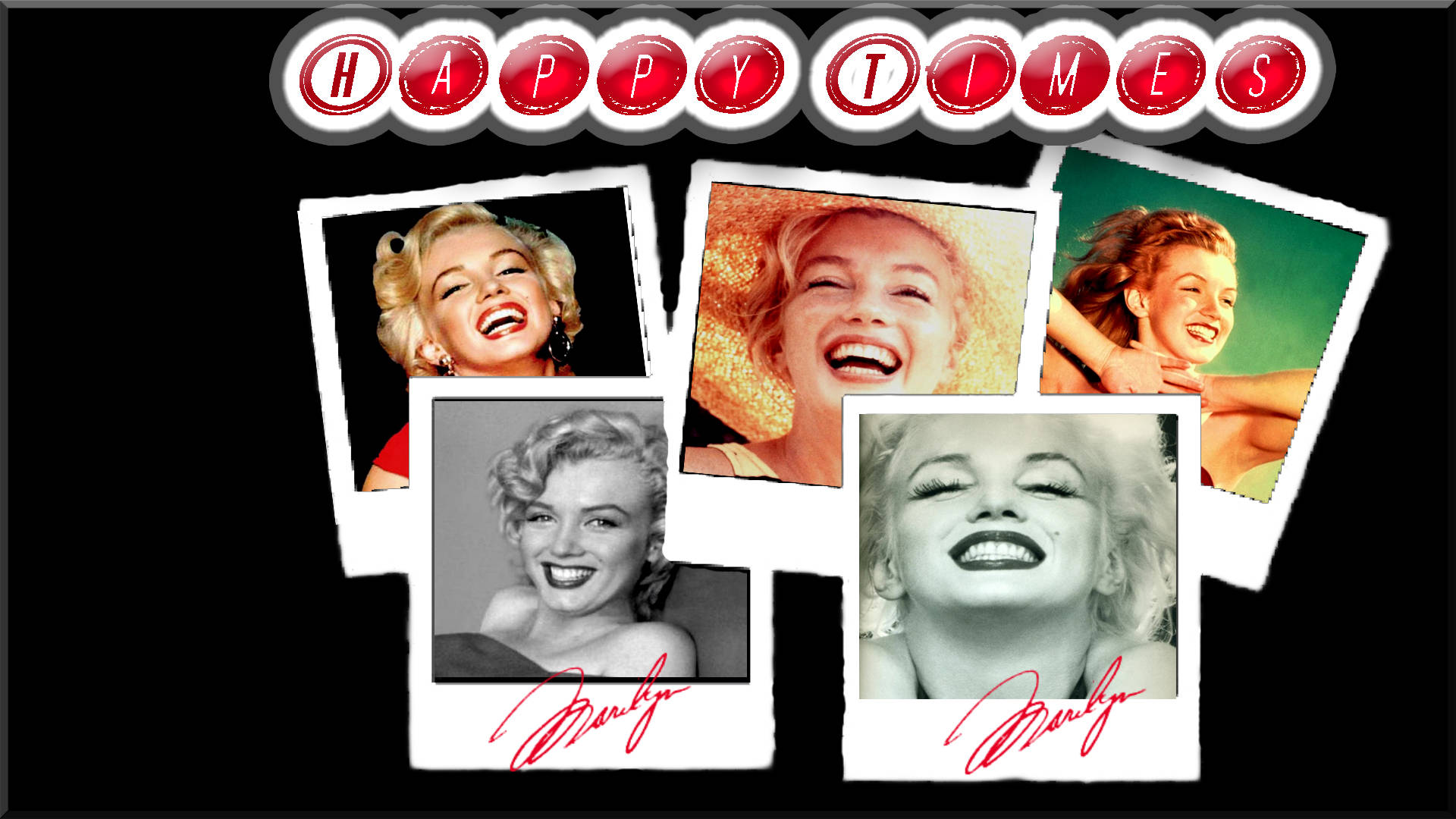 Collage Di Foto Polaroid Di Marilyn Monroe Sfondo