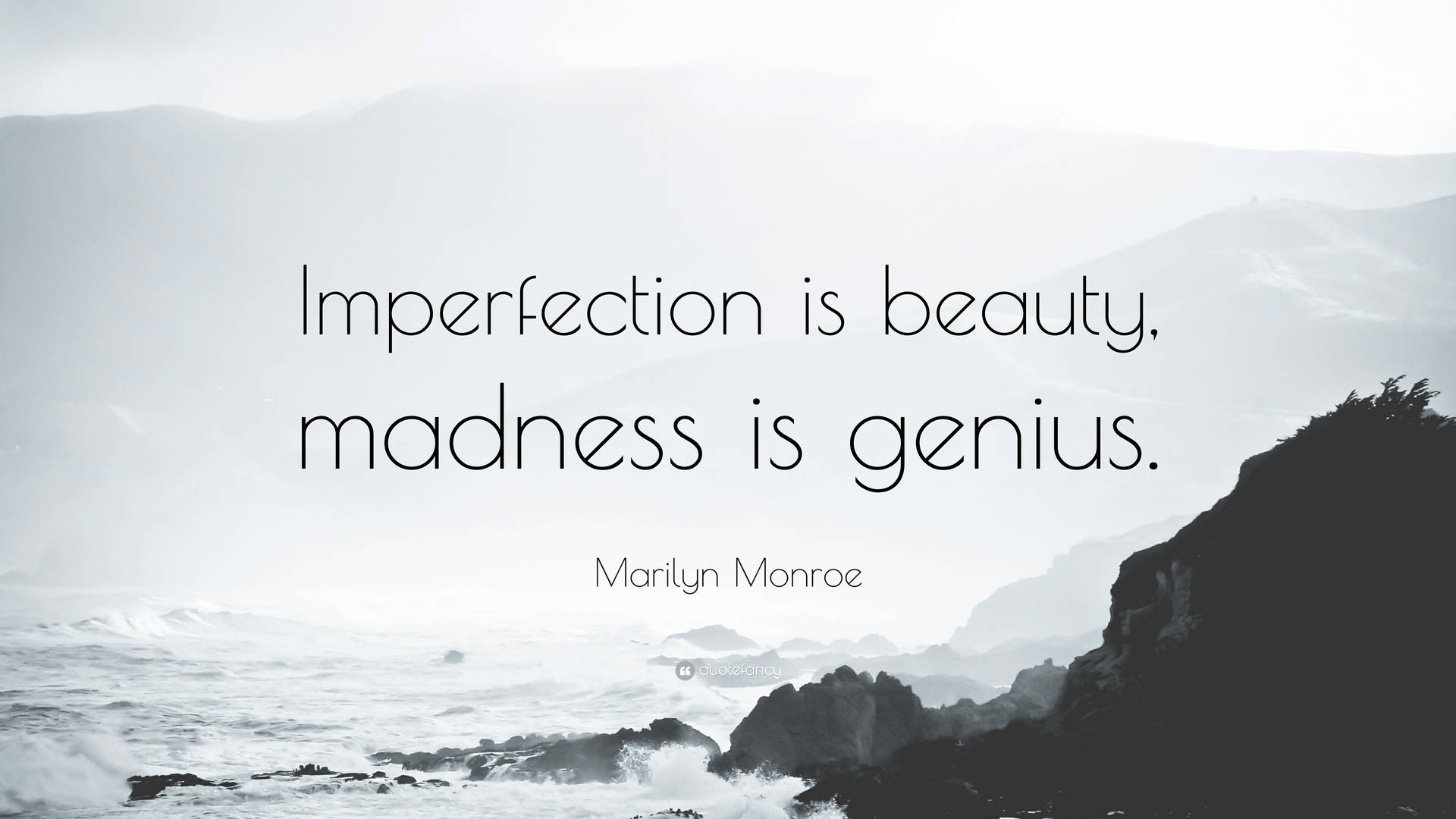 Marilyn Monroe Quotes Madness Is Genius Wallpaper