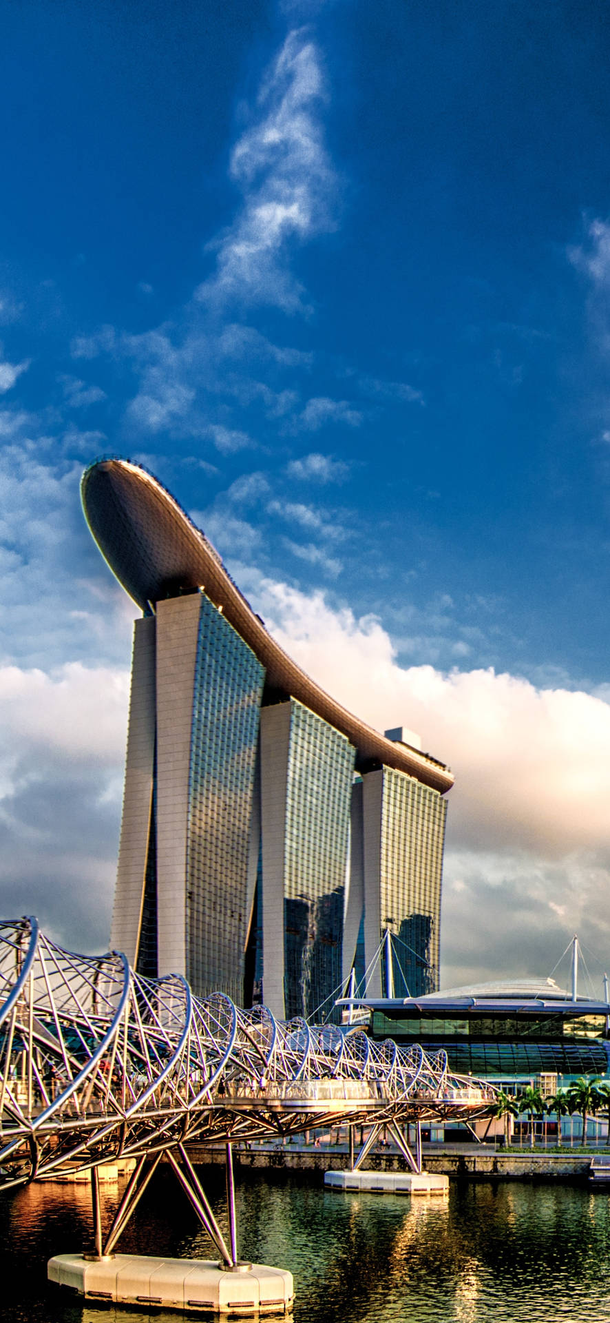 Marina Bay Sands Phone Clouds Wallpaper