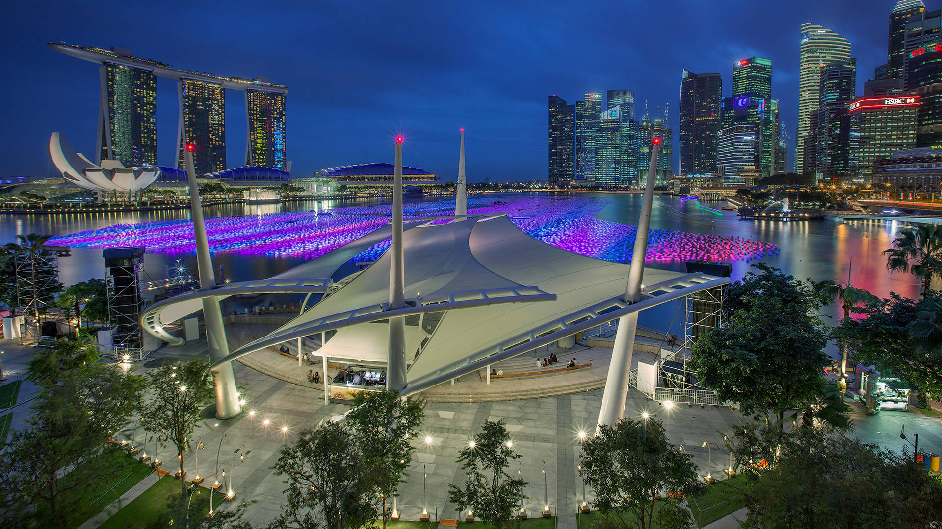 Marina Bay Sands Roofed Structure Wallpaper