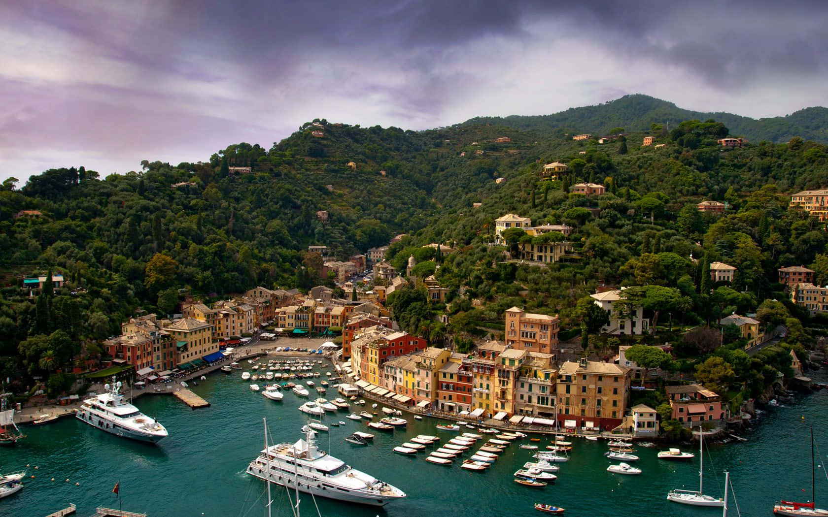 Marina Di Portofino In Italy High Angle Shot Picture
