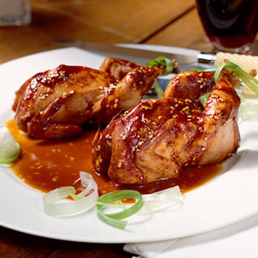 Marinated Grilled Quail With Red Sauce Wallpaper