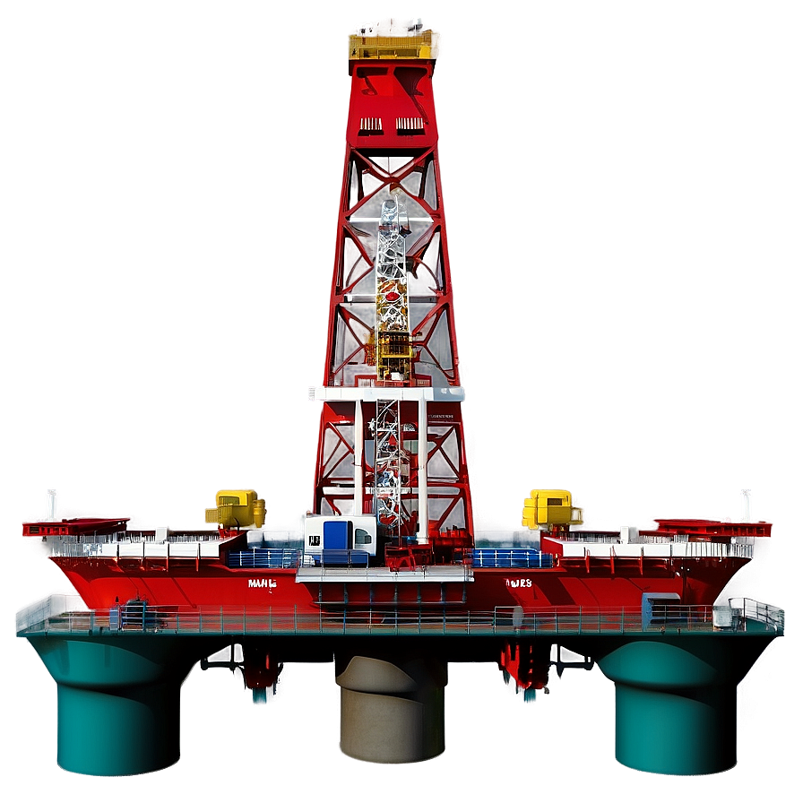 Marine Oil Drilling Rig Png 06122024 PNG