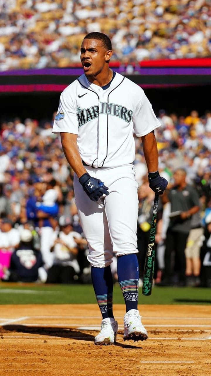 Mariners Player Intensityat Bat Wallpaper