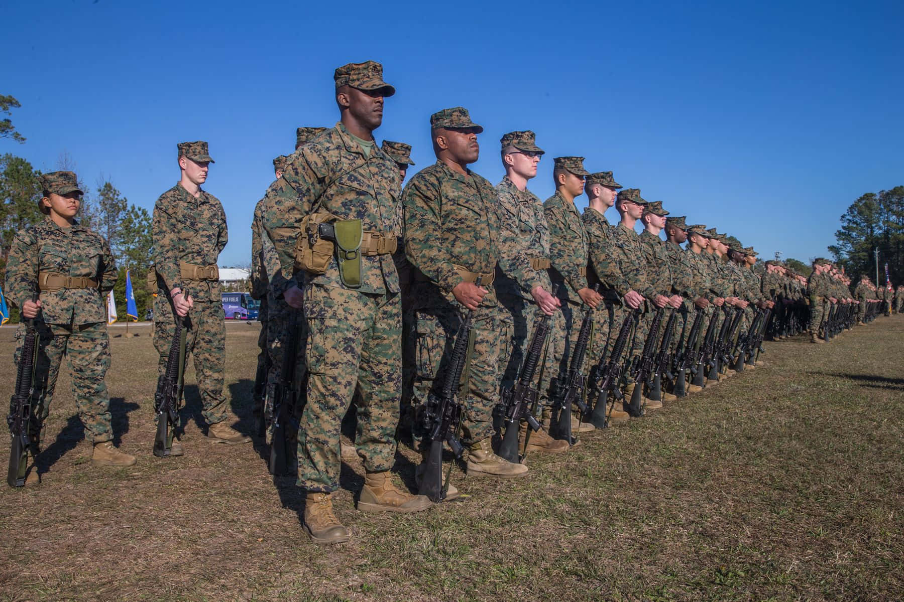 Unitedstates Marines Addestramento Duro Sfondo