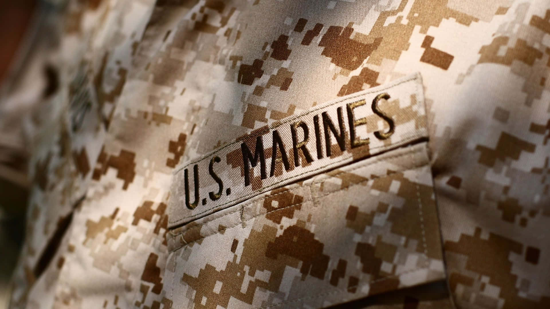 Unprimo Piano Di Una Divisa Dei Marines Statunitensi Sfondo