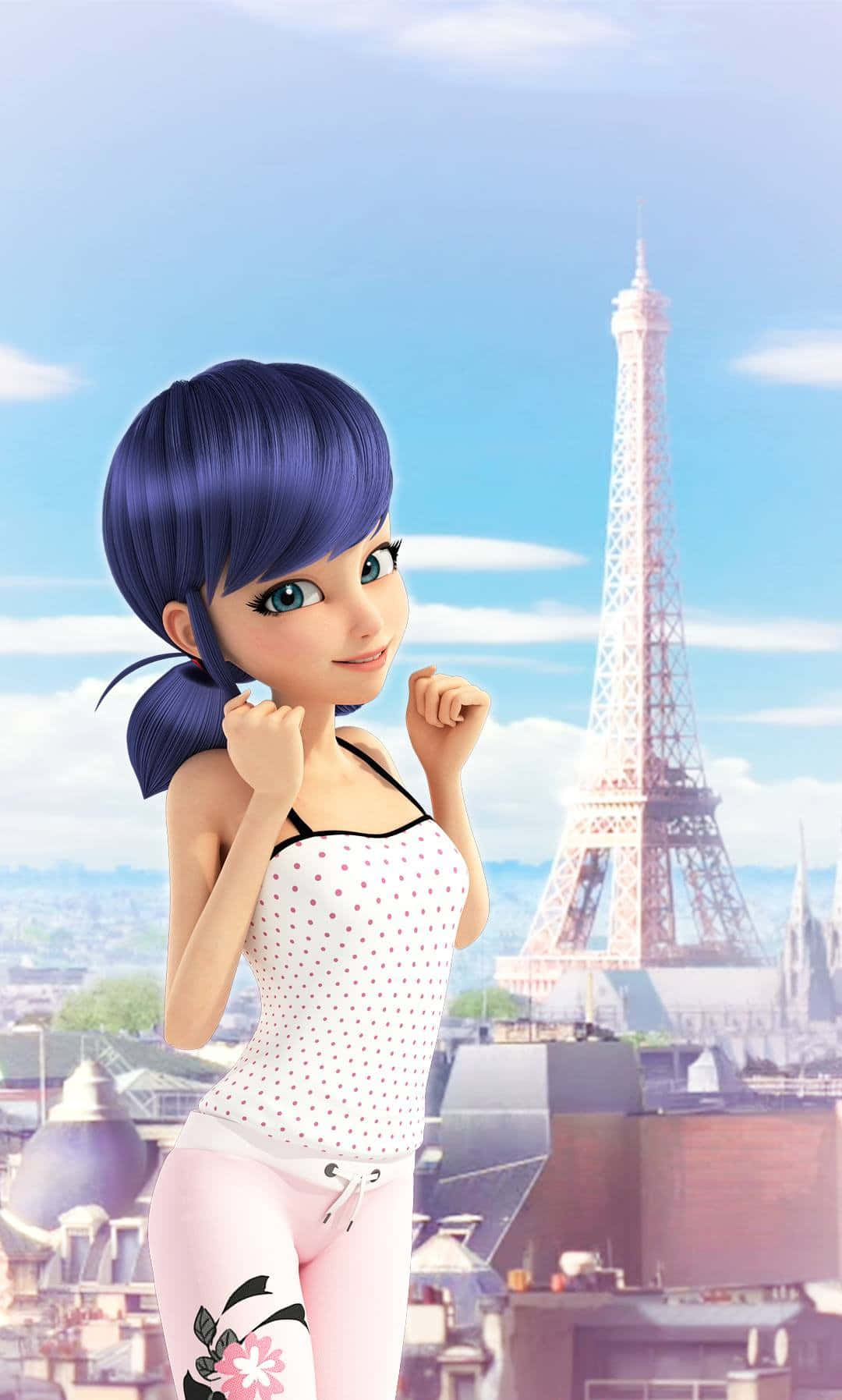 Marinette in Paris with Chat Noir