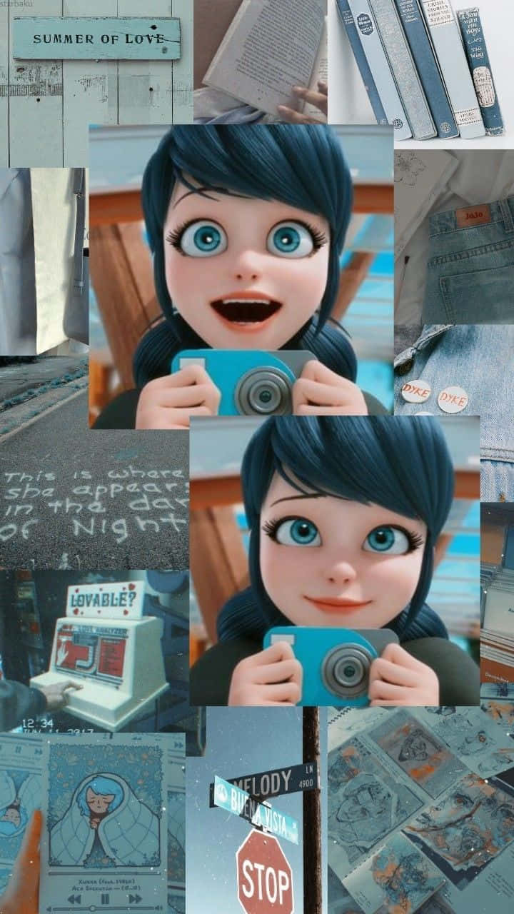 Marinette Smiling and Posing in a Sparkling Outfit