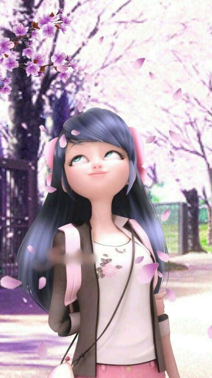 Marinette poses in her iconic outfit