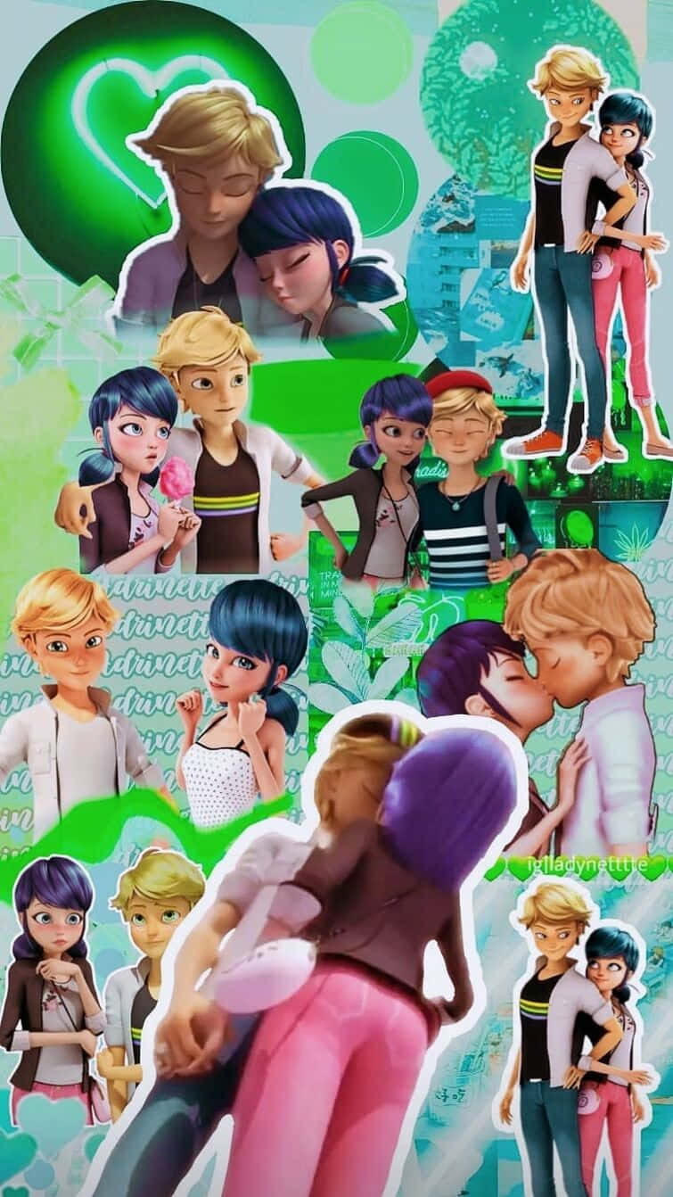 Miraculous Adventure of Marinette and Adrien Wallpaper
