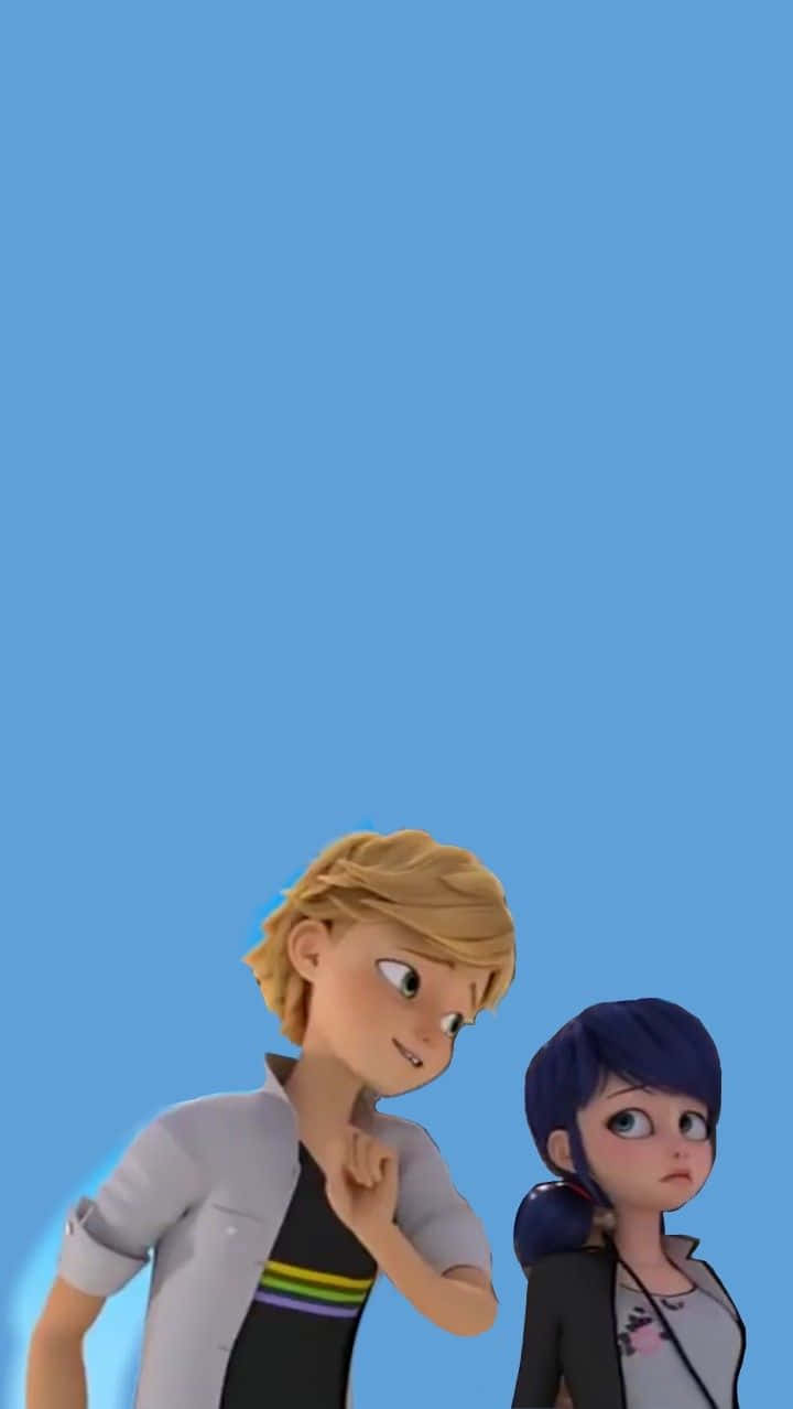Marinette and Adrien in Love Wallpaper