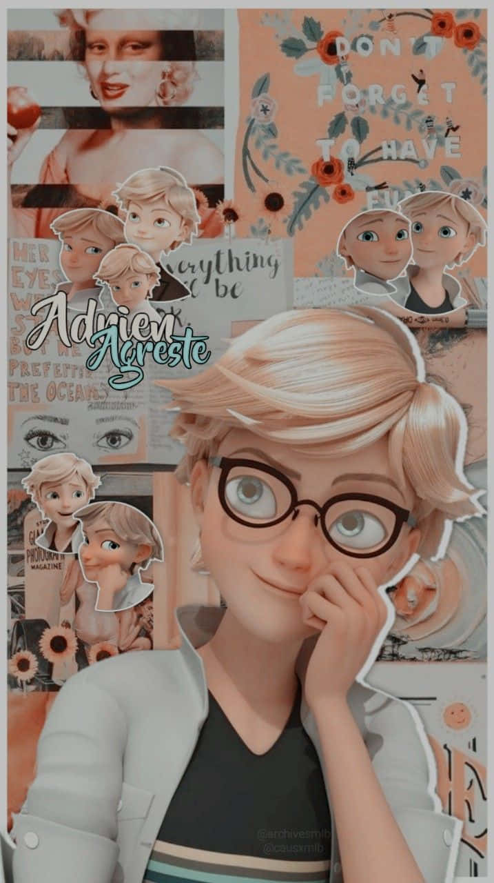Adrien and Marinette - Best Friends Forever Wallpaper