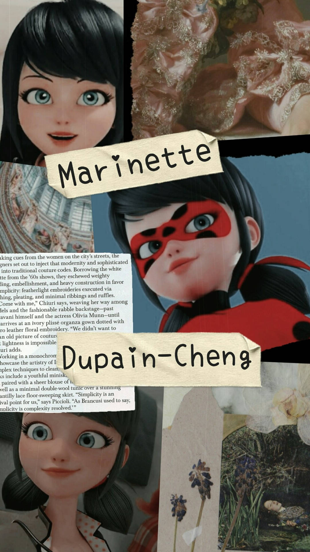 Marinette Dupain-cheng Collage Wallpaper