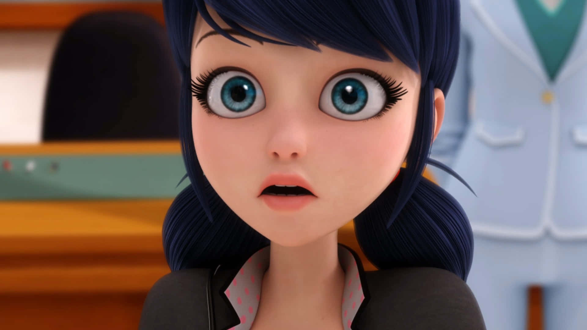 Marinette Dupain Cheng Surprised Expression Wallpaper