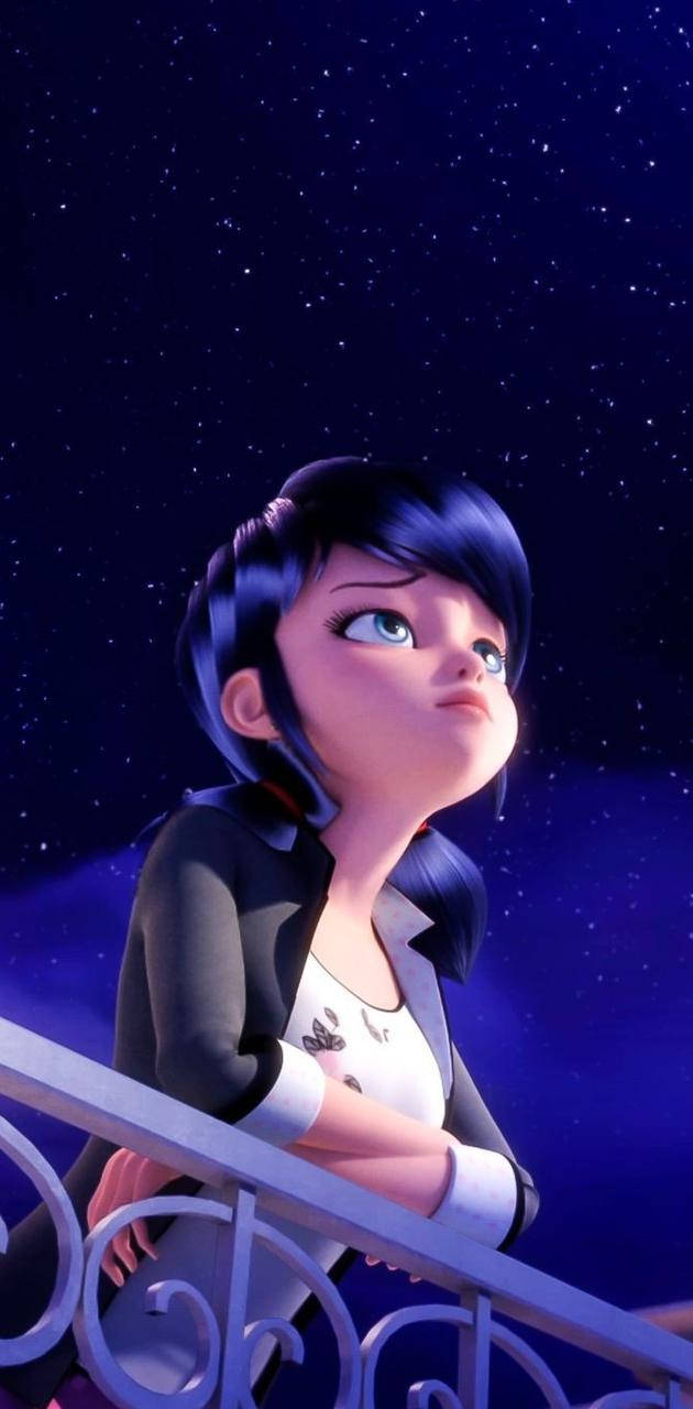 Marinette With Worried Expression Wallpaper