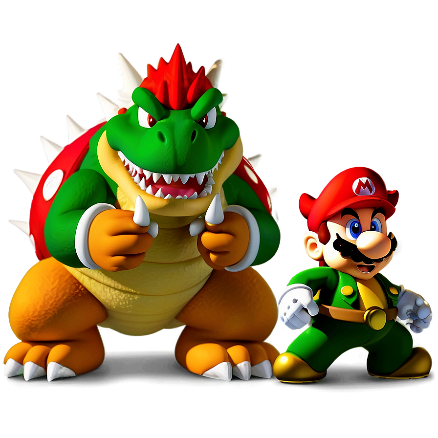 Mario And Bowser Battle Png B PNG