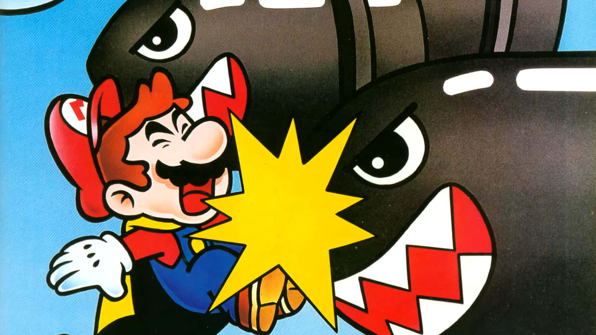 Mario Dodging Bullet Bill Wallpaper