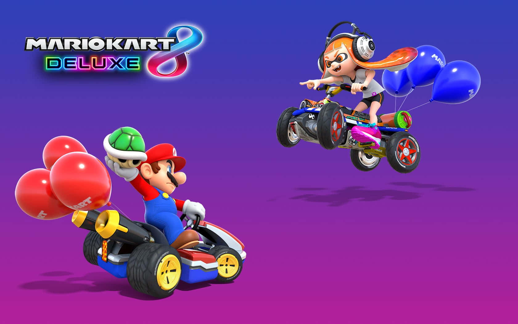 High-Octane Fun with Mario Kart 8 Deluxe Wallpaper