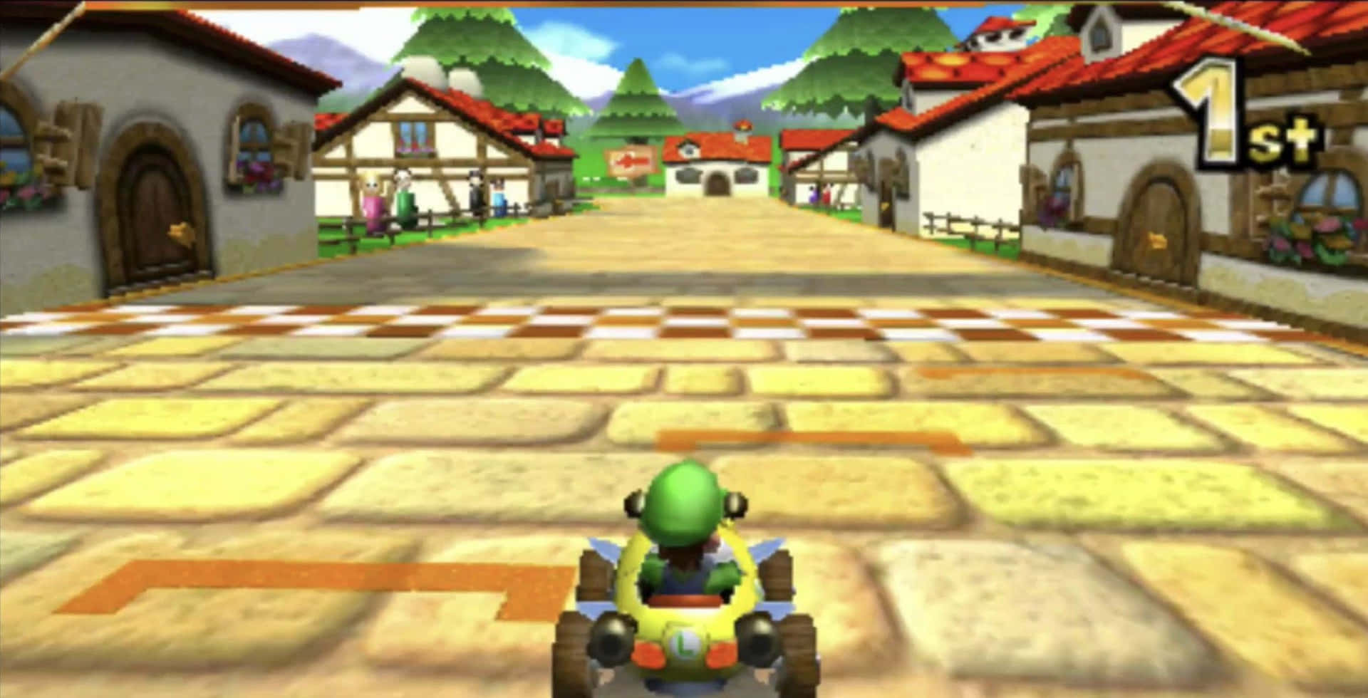 A Screenshot Of A Game With A Green Car