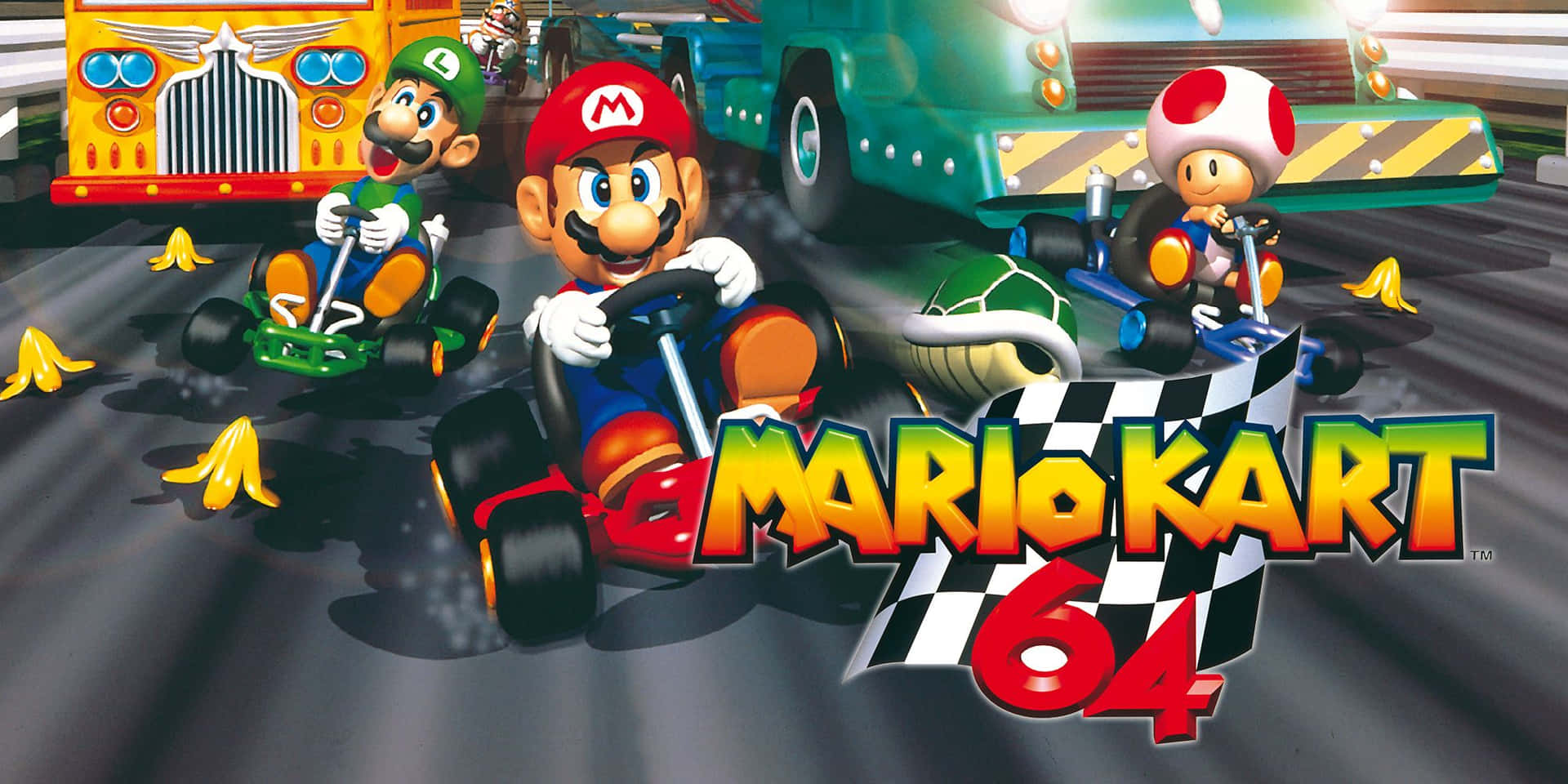 Forderedeine Freunde Zu Einem Rennen In Mario Kart Heraus.