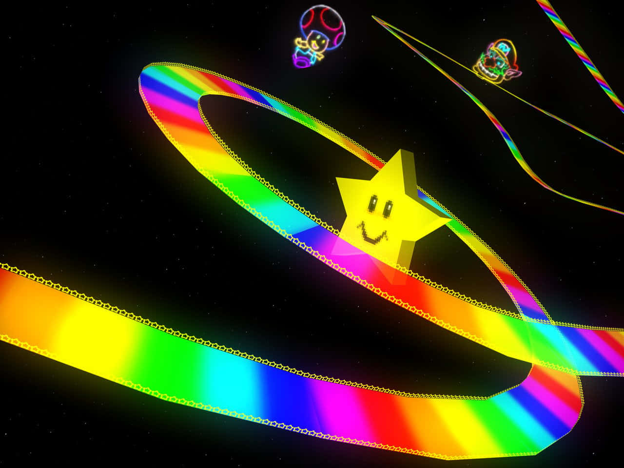 A Rainbow Colored Star And A Rainbow Colored Star