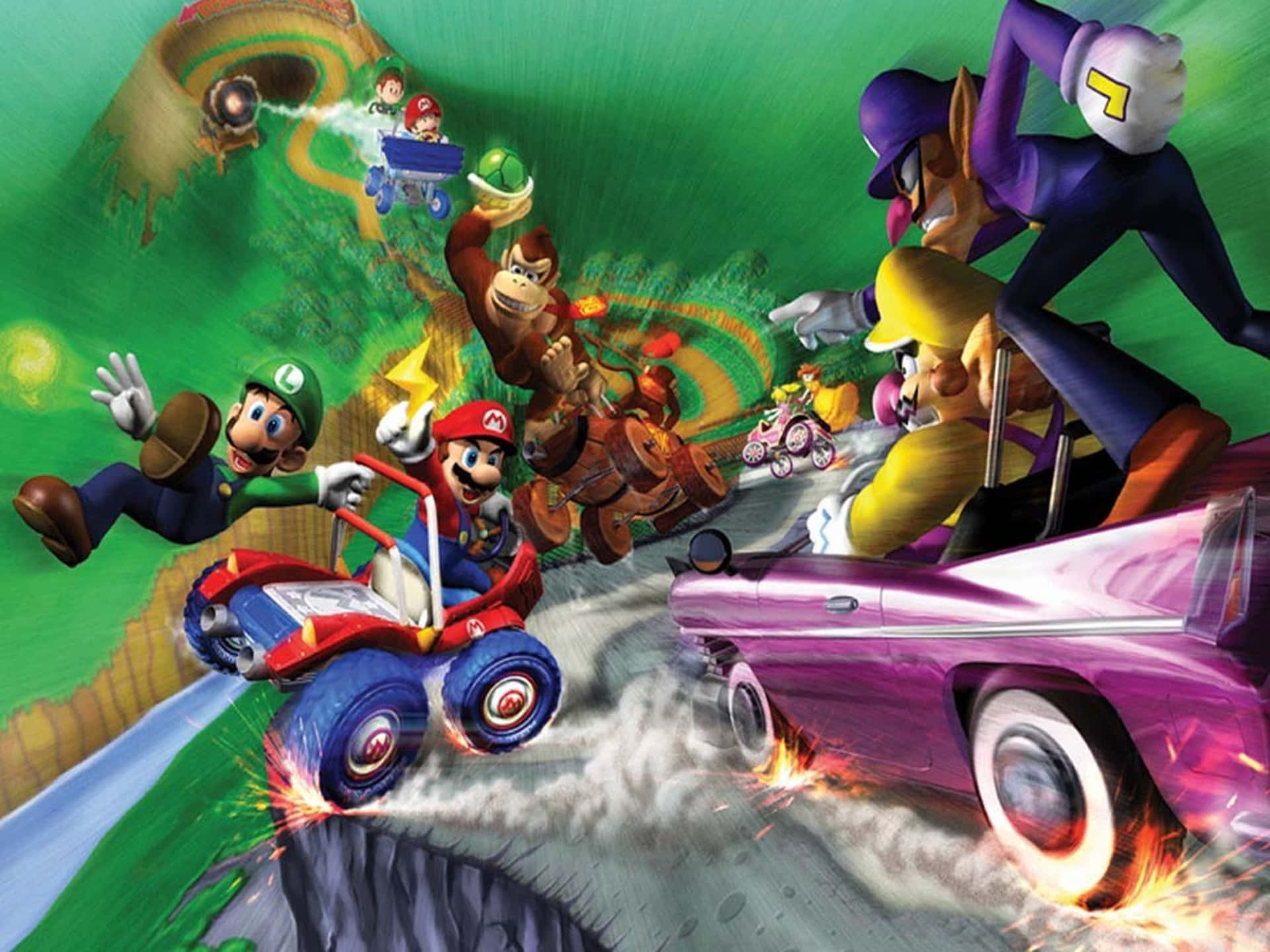 Mariobros' Kart Racing = Mario Bros' Kartløb.